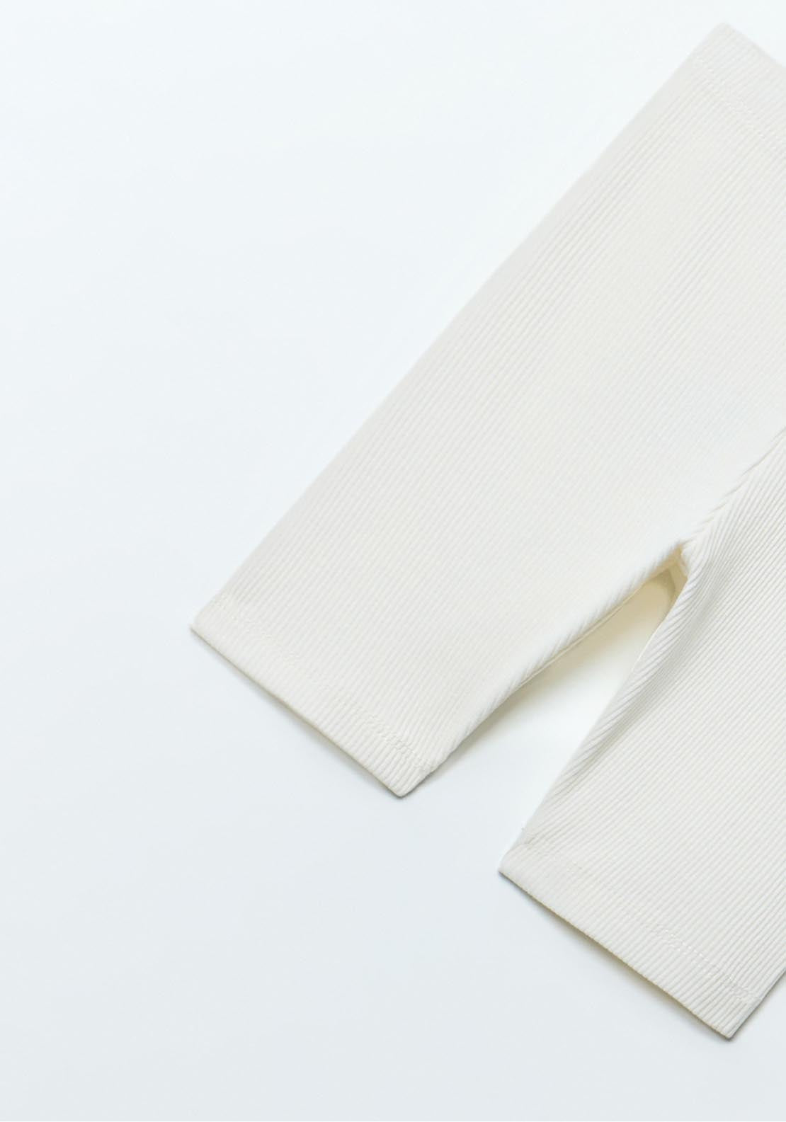 Sfera White ribbed leggings - White 2 Shaws Department Stores