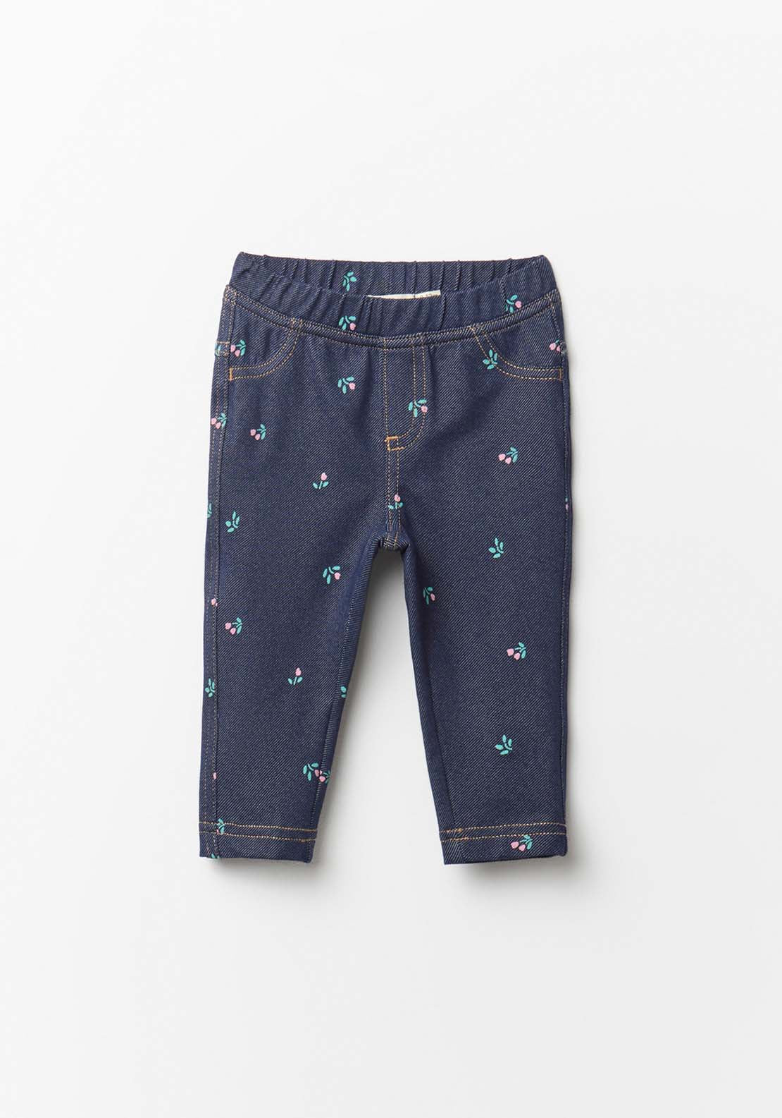 Knit Denim Leggings - Denim Medium Wash