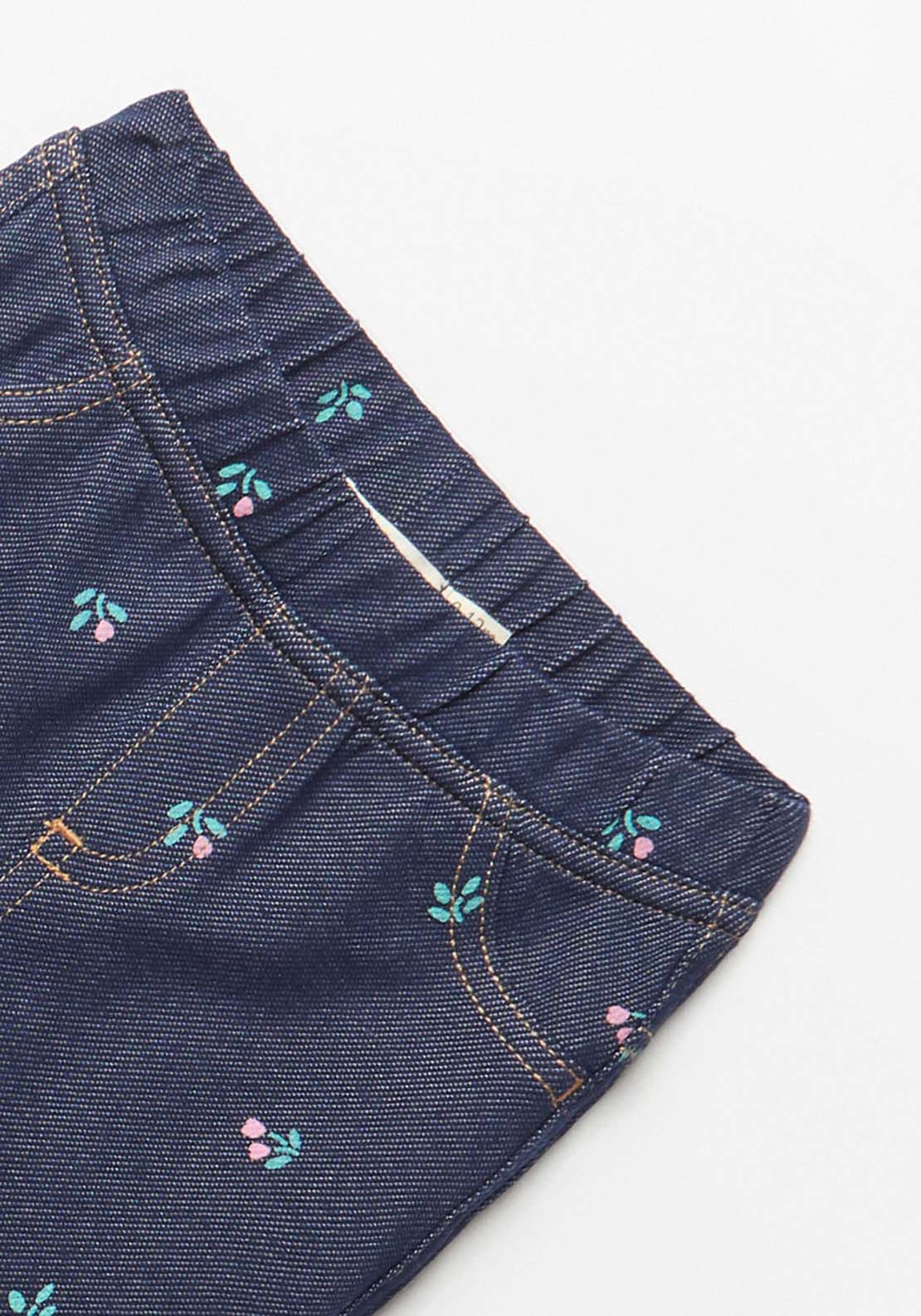 Knit Denim Leggings - Denim Medium Wash