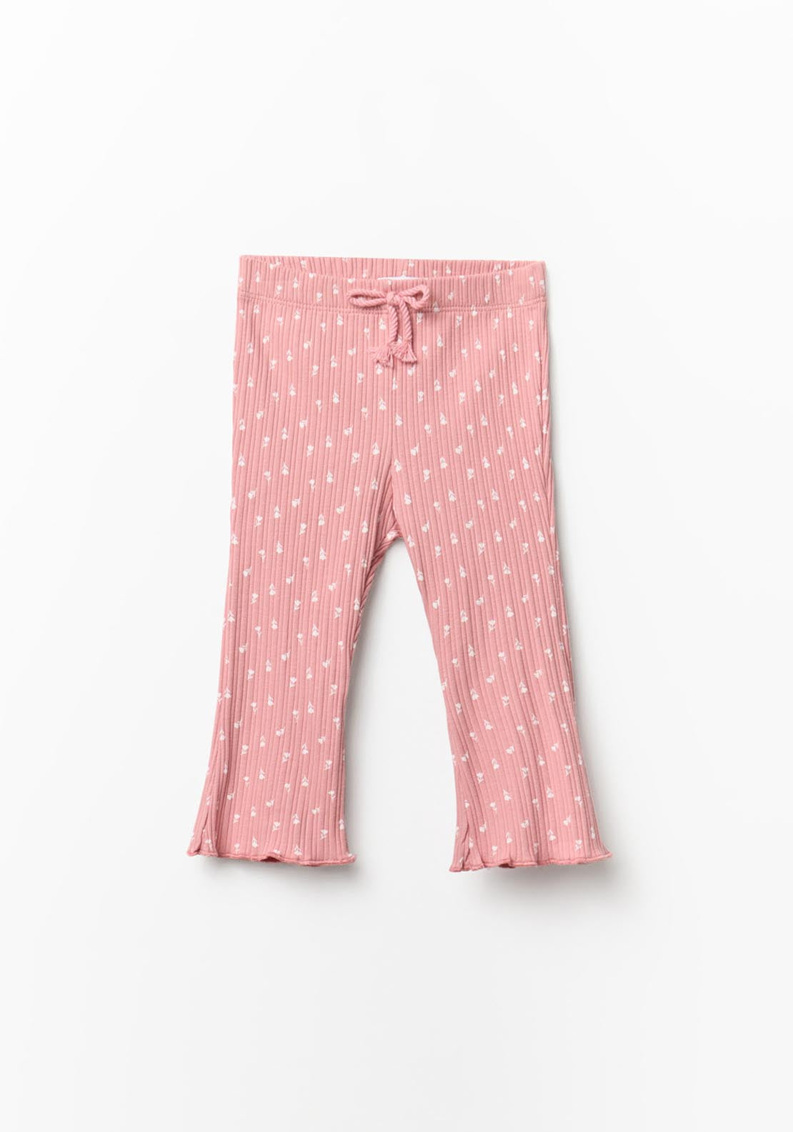 Floral Flared Leggings - Pink