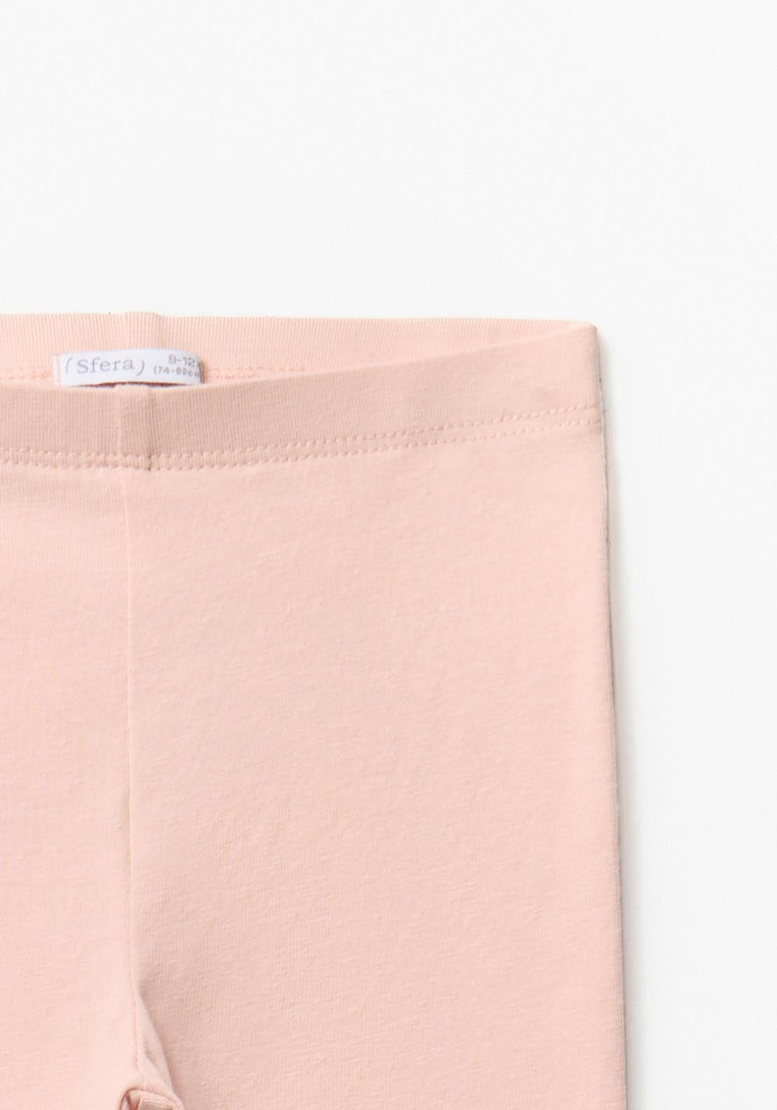 Basic Leggings Elastic Waistband - Pink