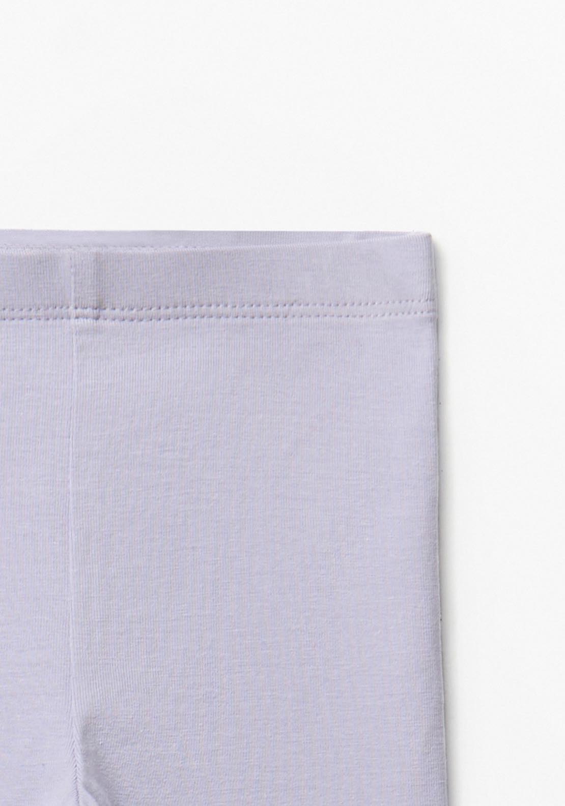 Basic Leggings Elastic Waistband - Purple