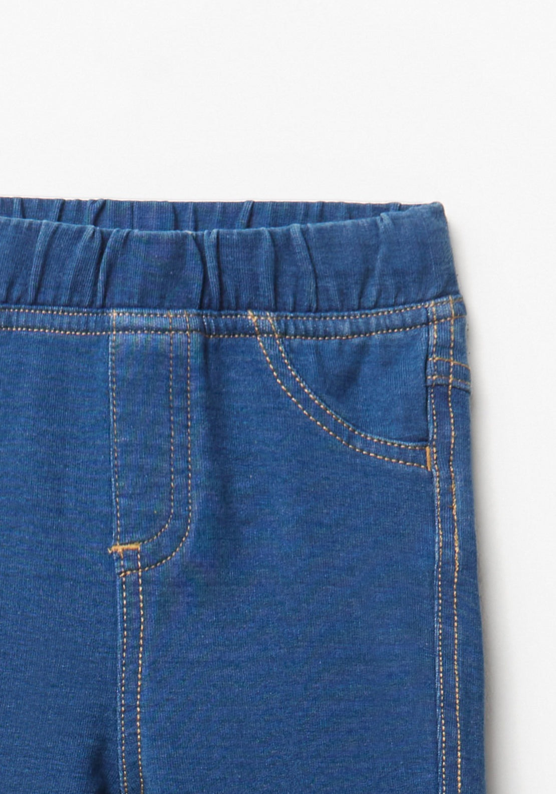 Terry Denim Leggings - Denim Medium Wash