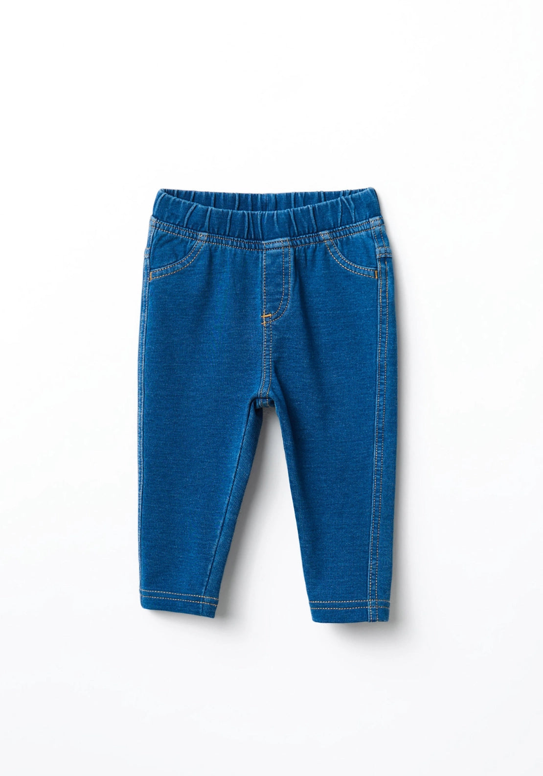 Denim Terry Leggings - Denim Medium Blue