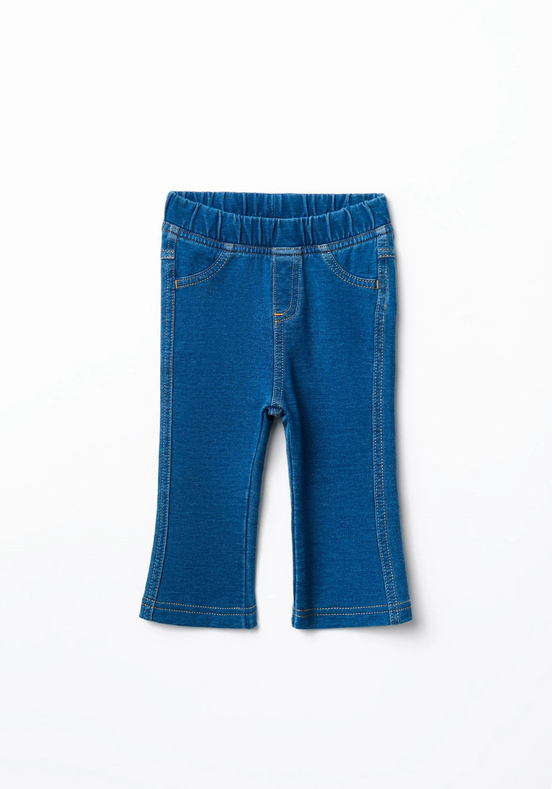 Terry Denim Leggings - Denim Medium Blue