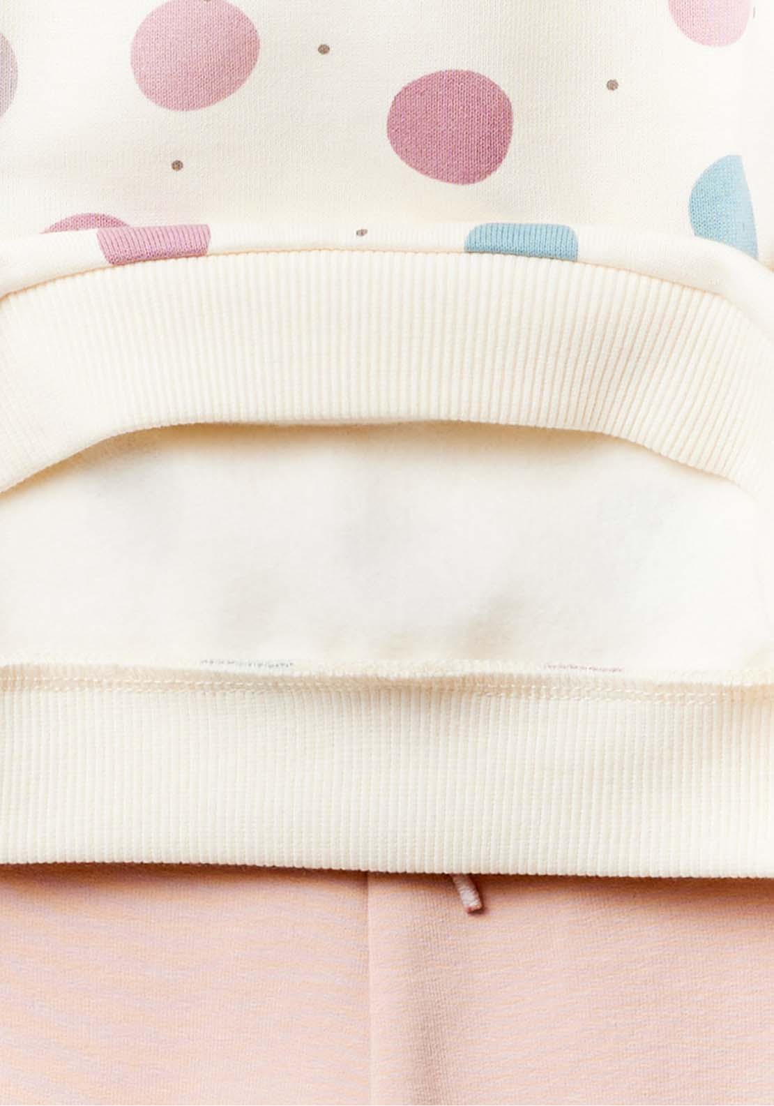 Sfera Long Sleeve Polka Dot Set - Pink Light 2 Shaws Department Stores