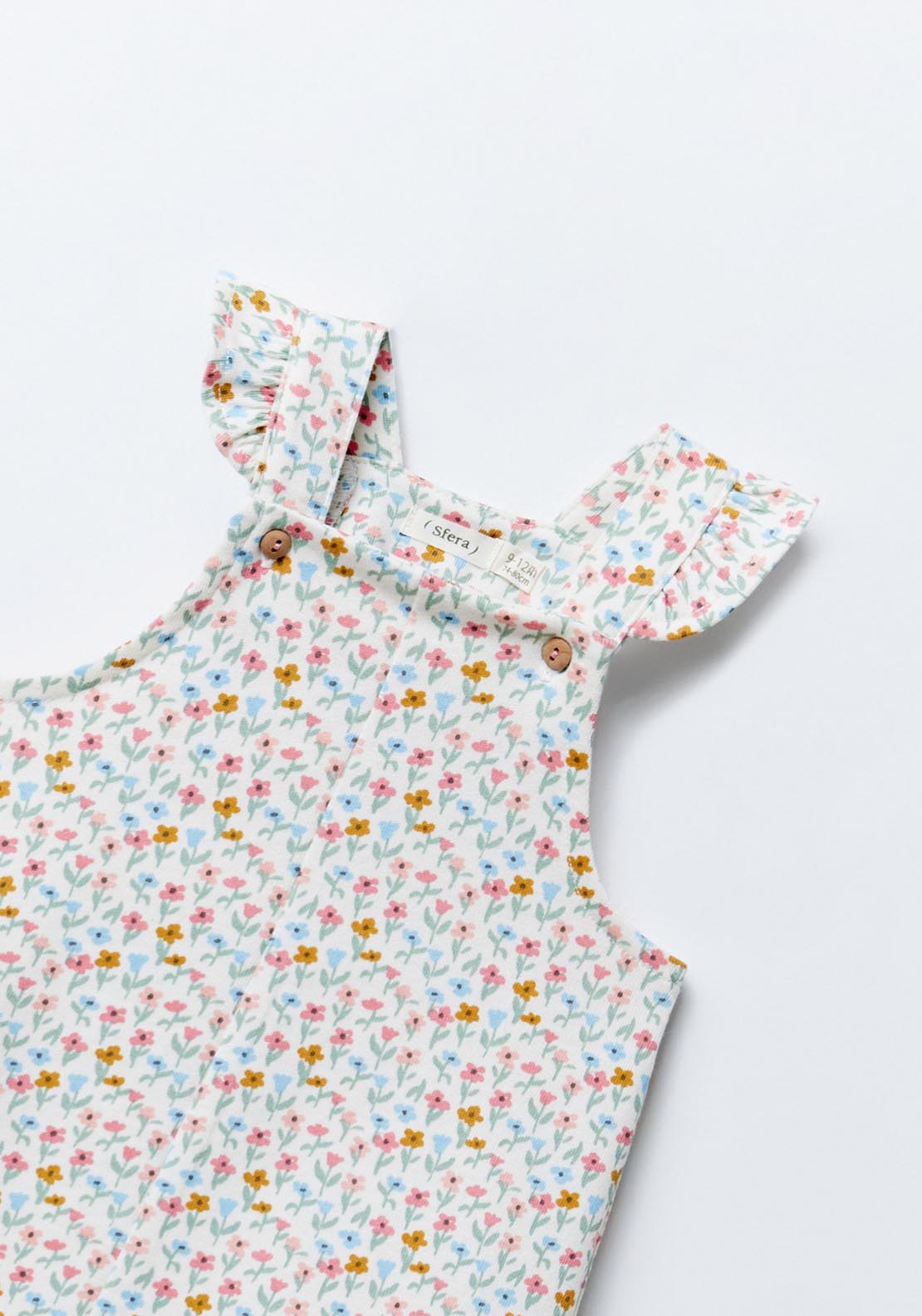 Sfera Floral Dungarees - Ecru 3 Shaws Department Stores