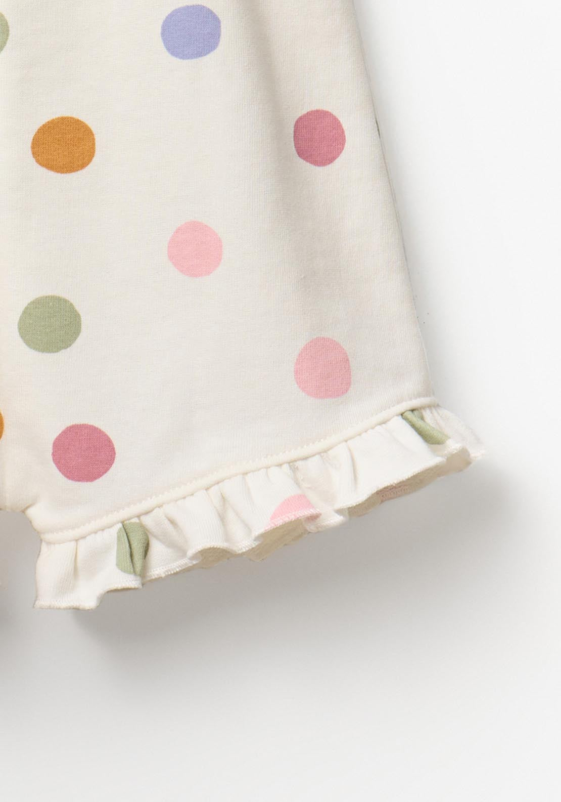 Polka Dot Romper - Cream