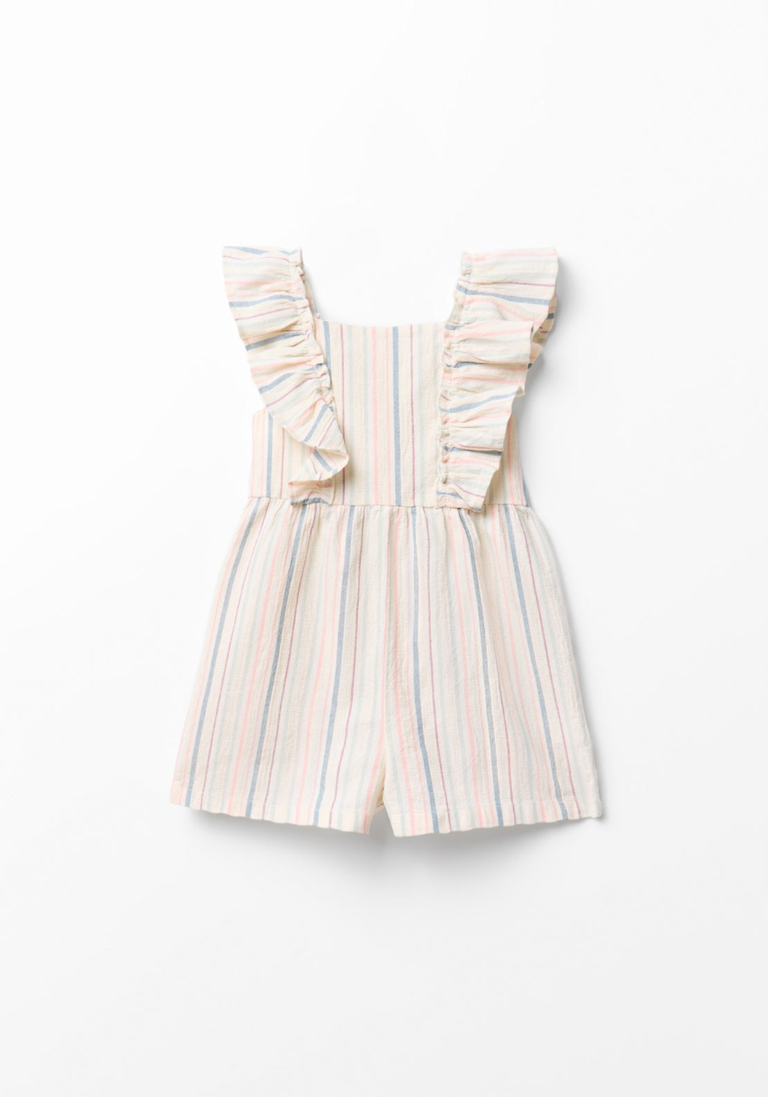 Rustic Striped Playsuit - Cream