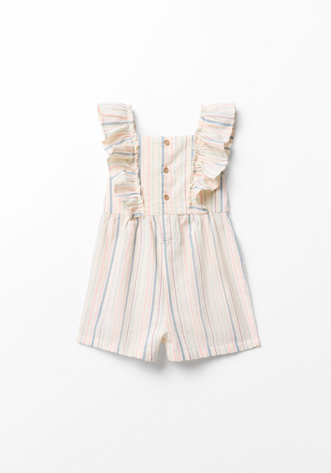 Rustic Striped Playsuit - Cream