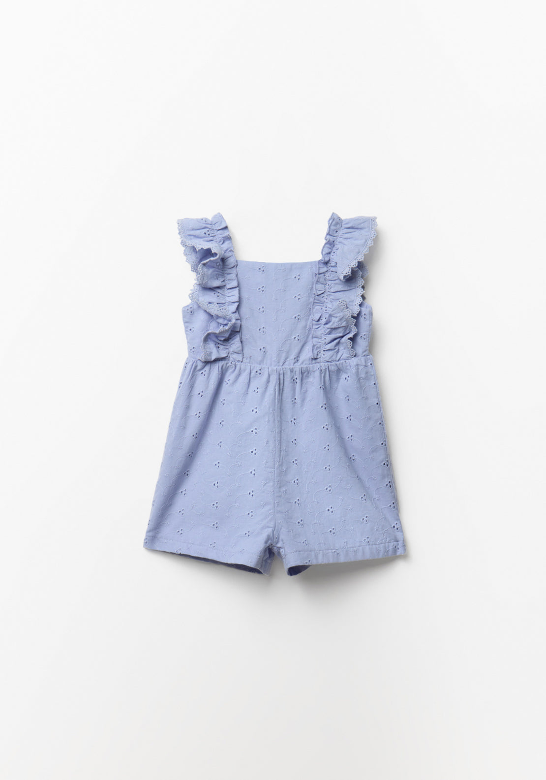 Embroidered Playsuit - Blue