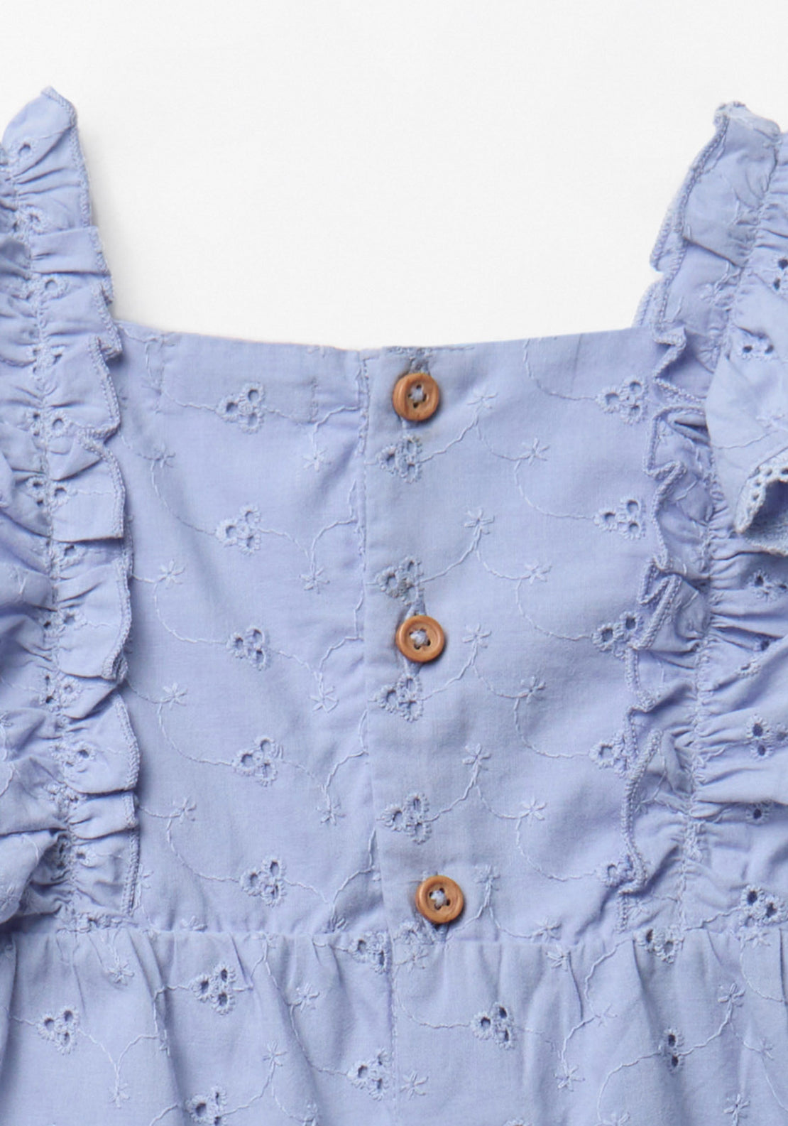 Embroidered Playsuit - Blue