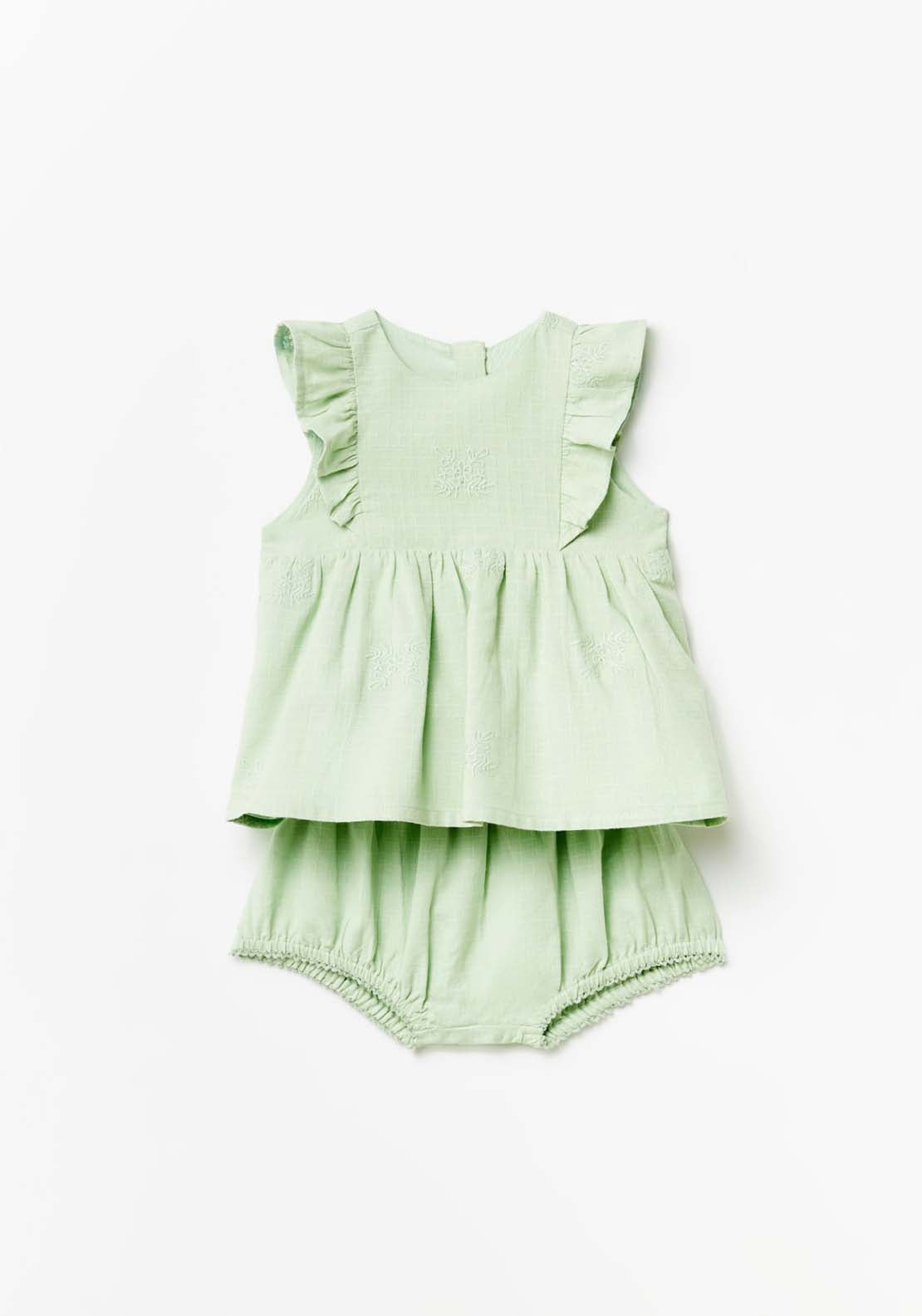 Sfera Blouse Set With Embrodidery - Green 5 Shaws Department Stores
