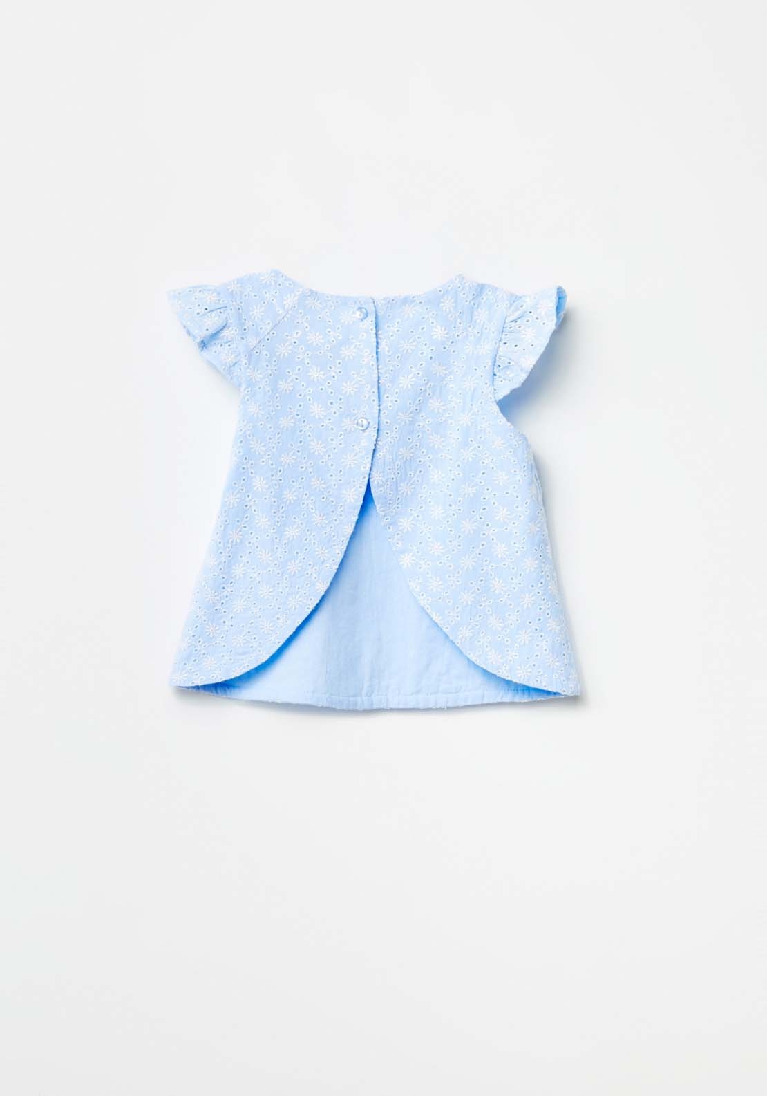 Sfera Embrodered Blouse Set - Blue 2 Shaws Department Stores