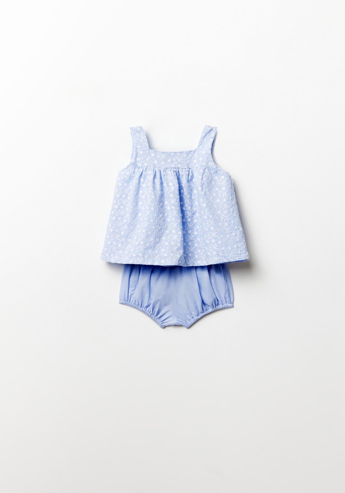 Sfera Woven Blouse Set - Blue 1 Shaws Department Stores