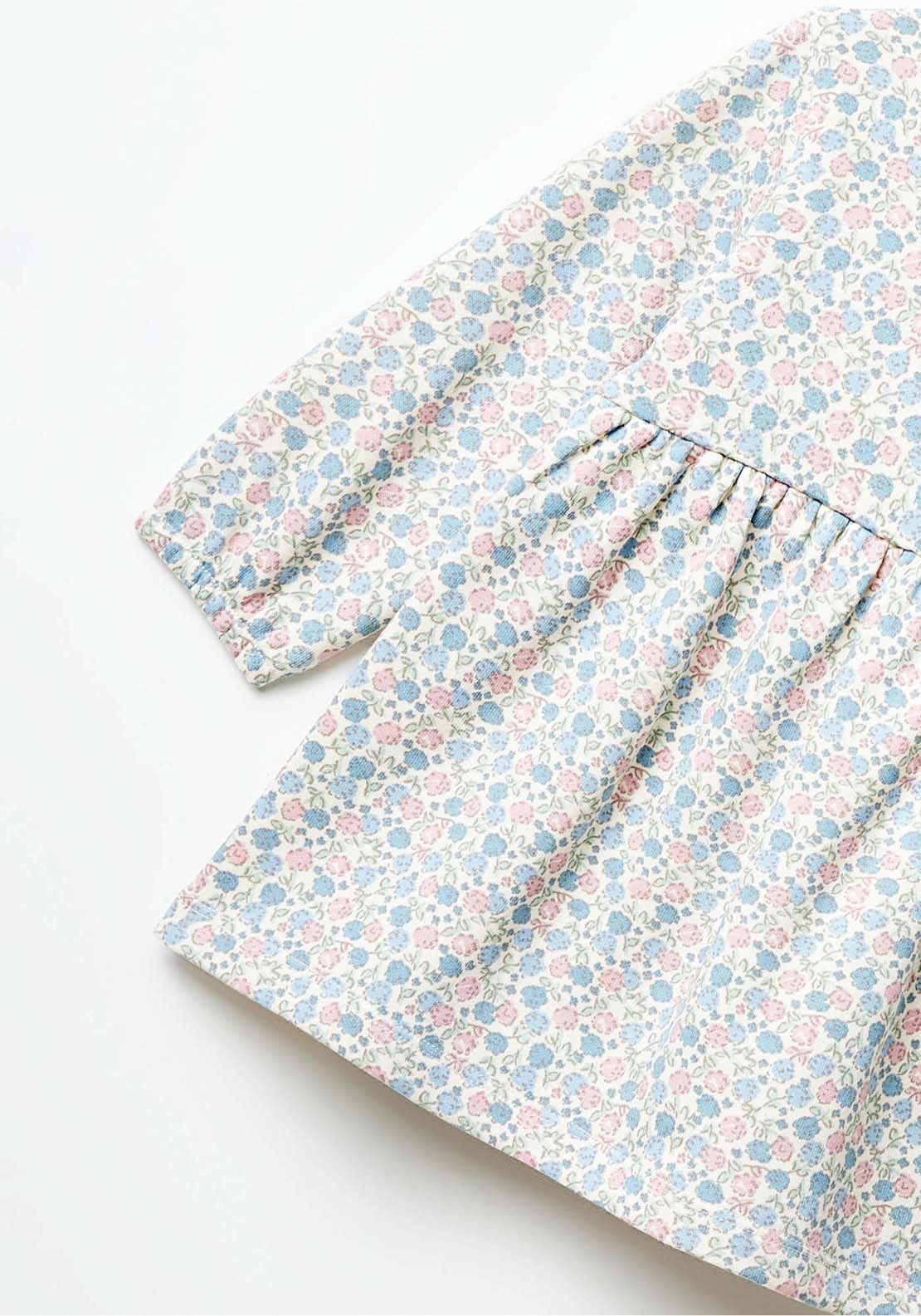 Sfera Long Sleeve Smock Floral Dress - Blue 5 Shaws Department Stores