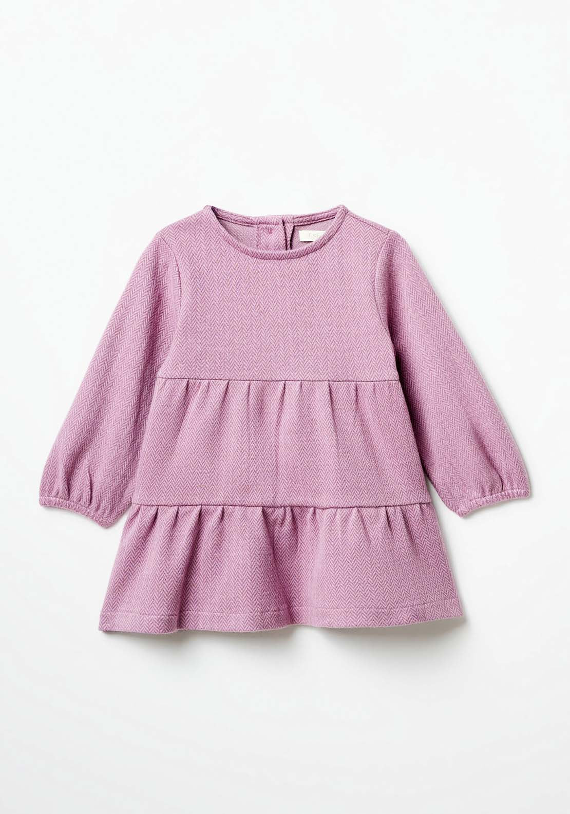 Sfera Long Sleeve Plain Tired Dress - Purple 1 Shaws Department Stores