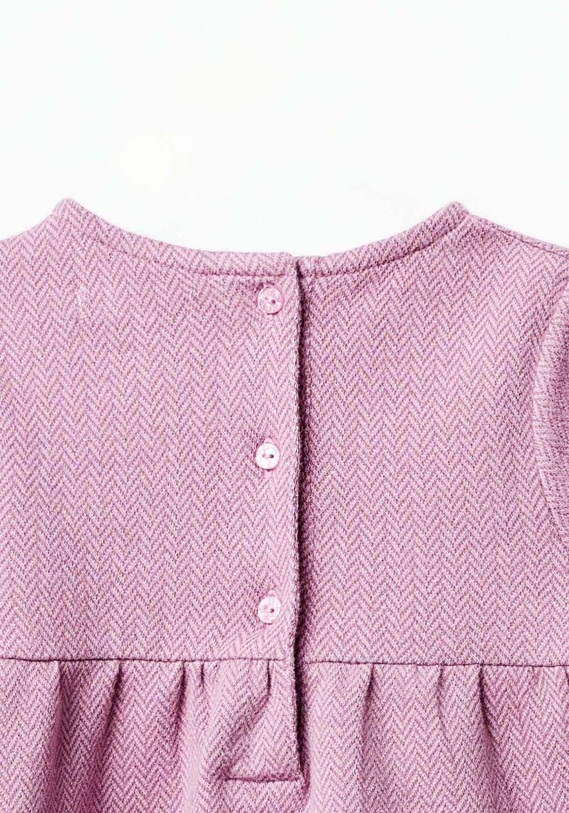 Sfera Long Sleeve Plain Tired Dress - Purple 4 Shaws Department Stores