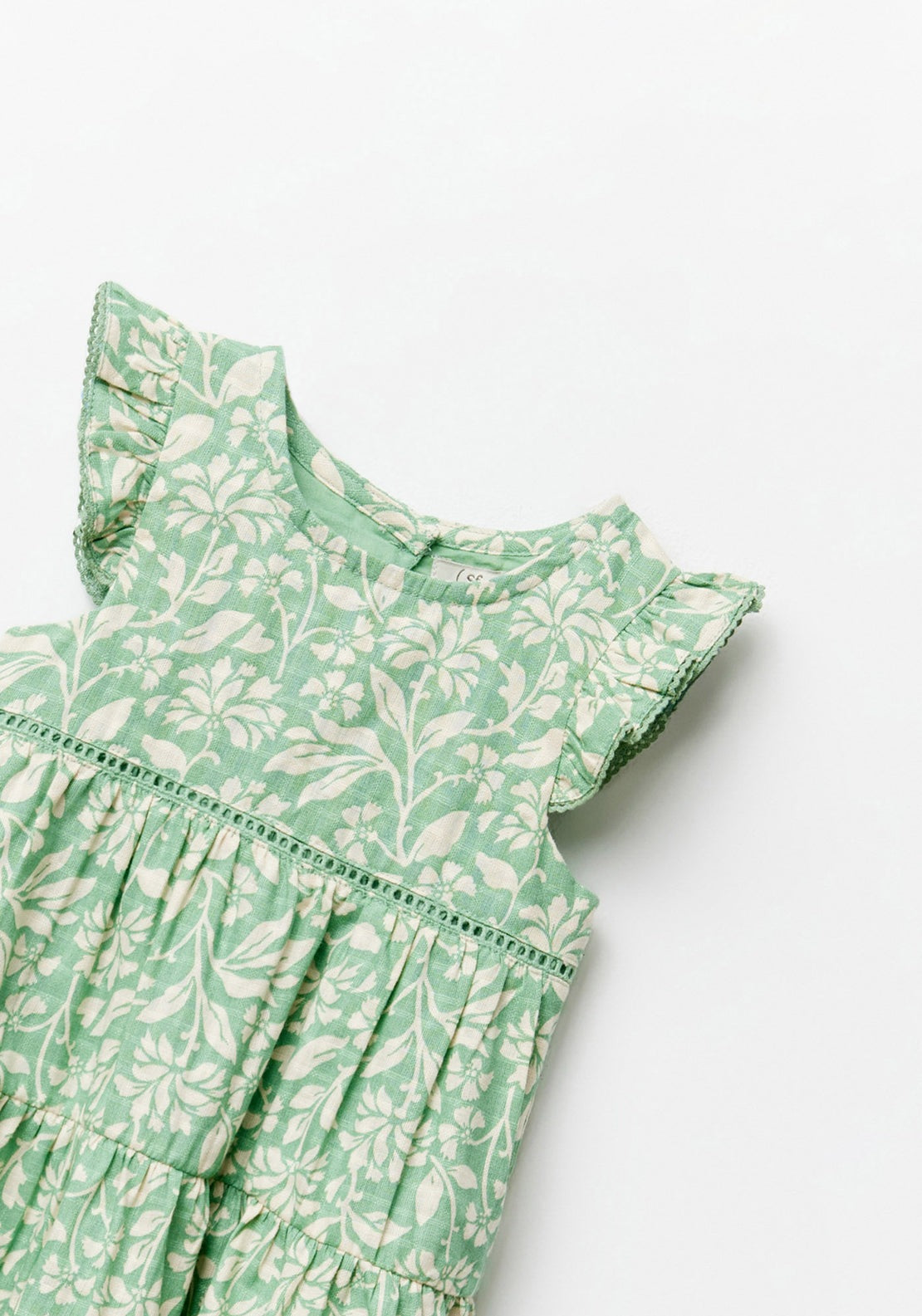 Sfera Printed two-tone dress - Green 5 Shaws Department Stores