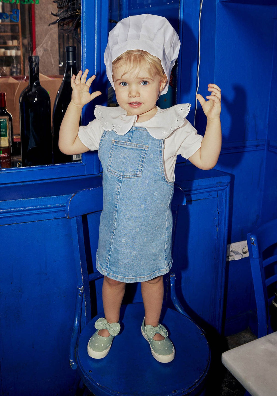 Denim pinafore dress Denim Light Wash – Shaws1