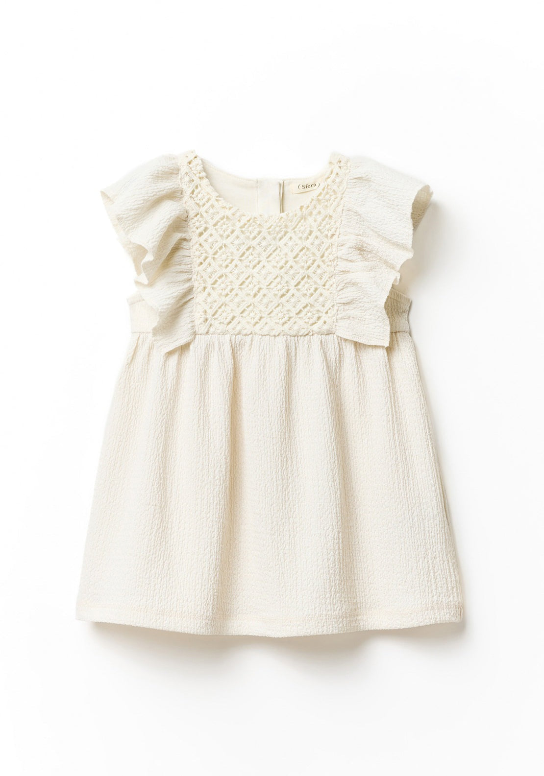 Sfera Wrinkle-effect dress - Cream 3 Shaws Department Stores