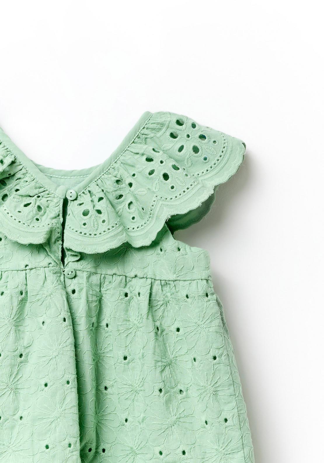 Sfera Openwork dress with ruffles - Green 3 Shaws Department Stores