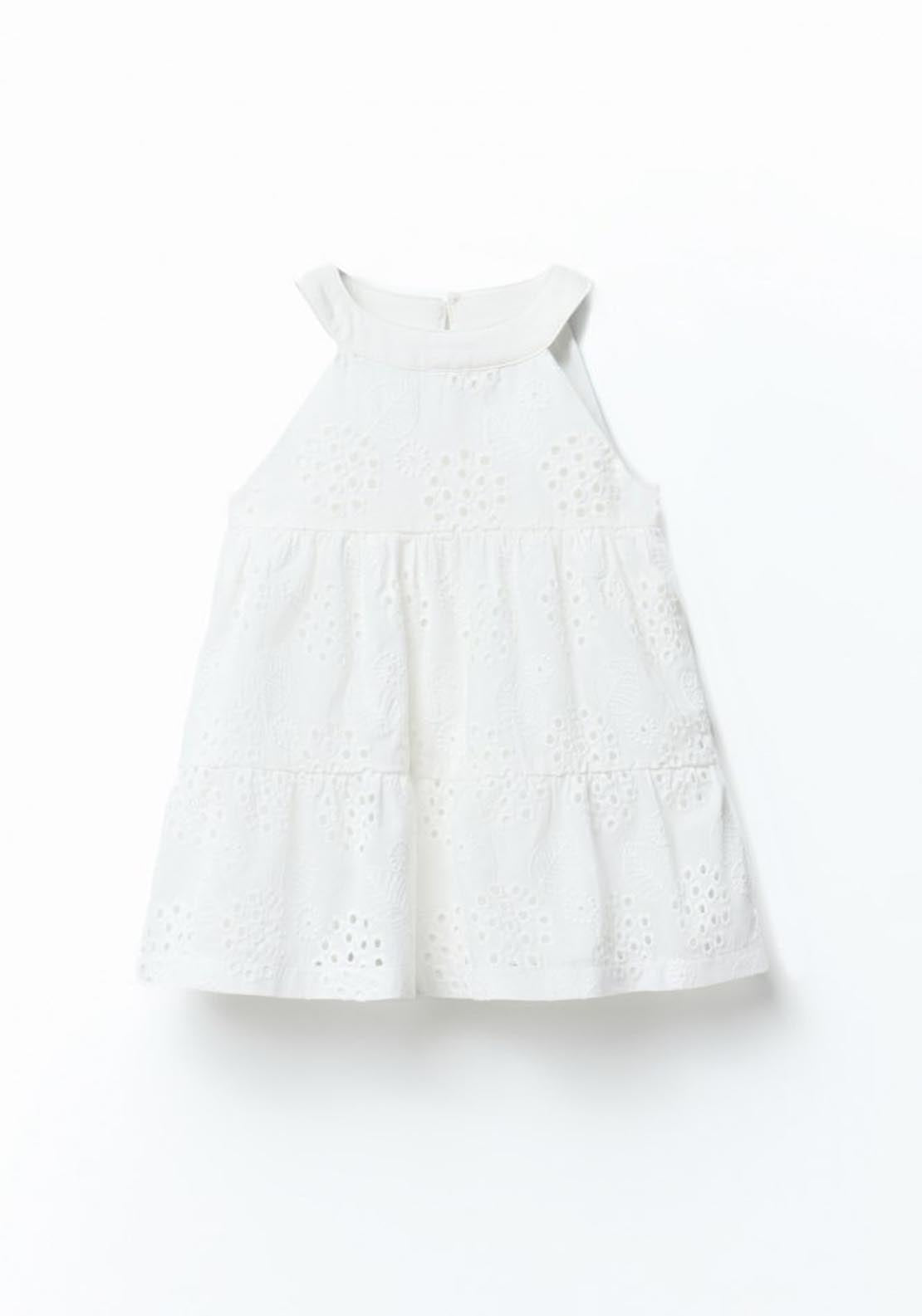 Sfera White eyelet dress - White 3 Shaws Department Stores