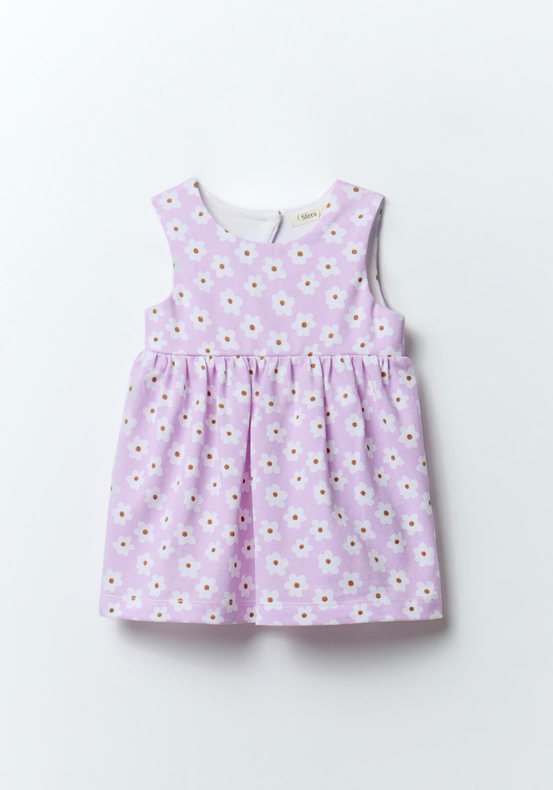 Sfera Lillac flower print dress - Lilac 3 Shaws Department Stores