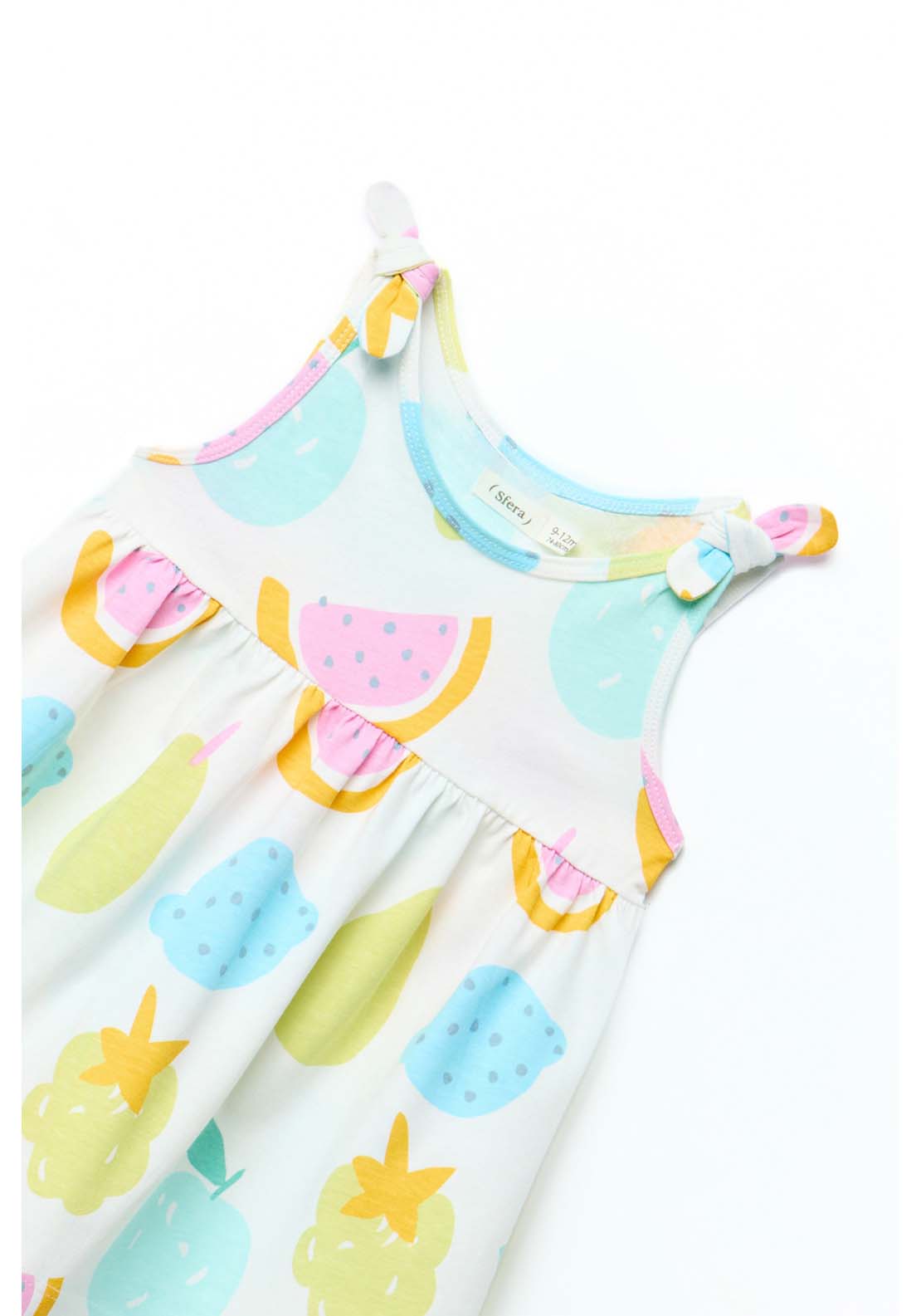 Sfera Fruit Print Dress - White 2 Shaws Department Stores