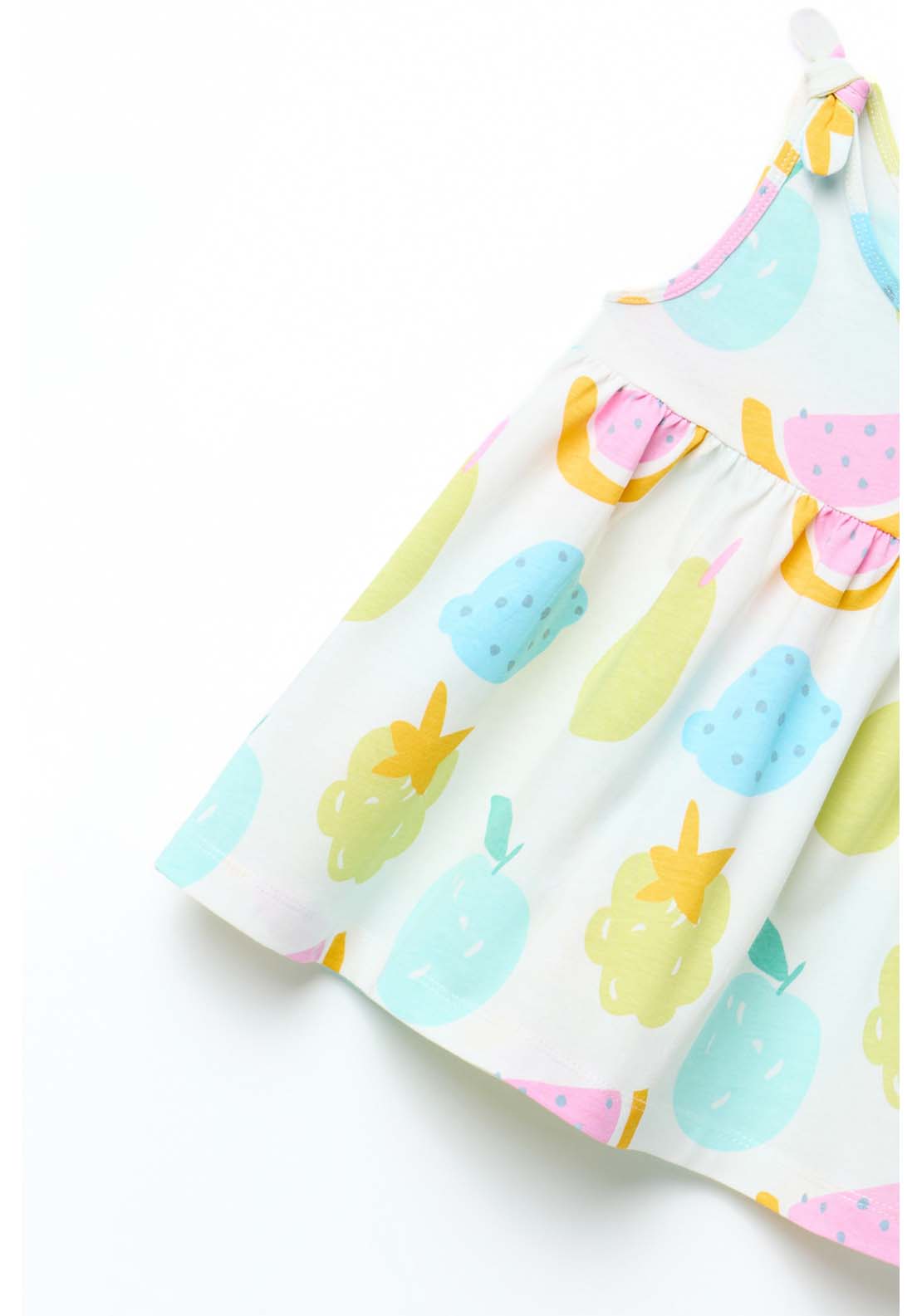 Sfera Fruit Print Dress - White 3 Shaws Department Stores