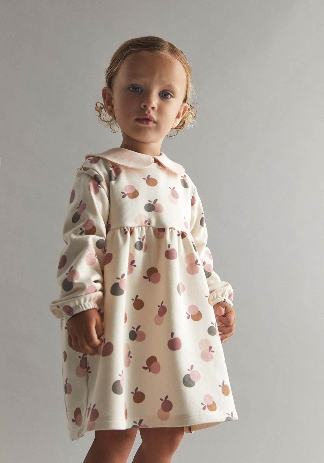 Printed Dress - Cream
