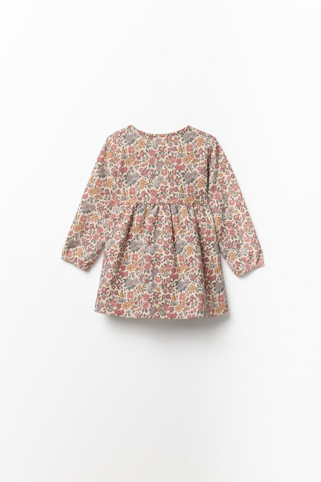 Floral Print Piqué Dress - Cream Ivory