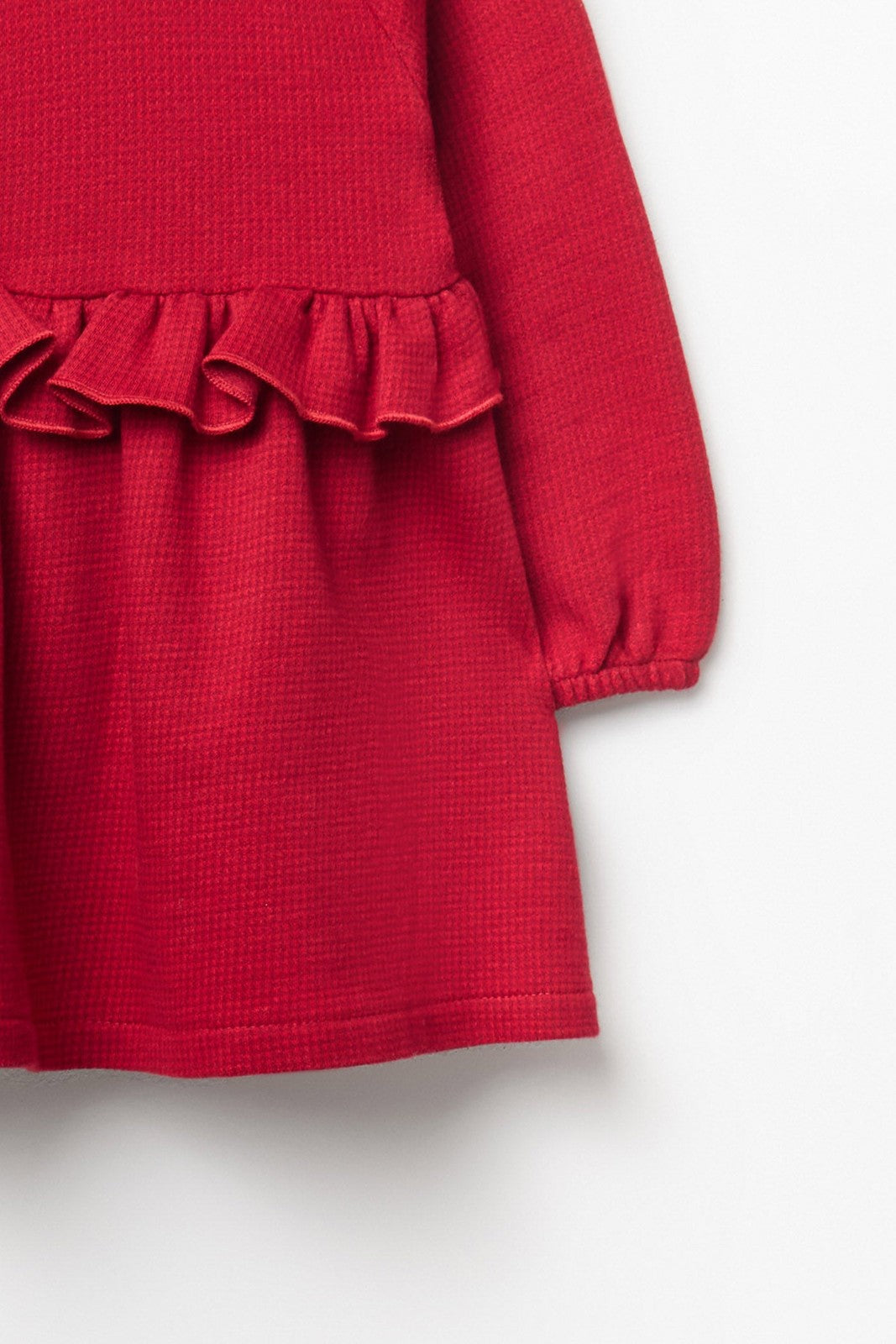 Sfera Ruffle Detail Dress - Red 4 Shaws Department Stores