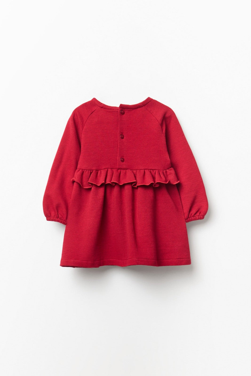 Sfera Ruffle Detail Dress - Red 2 Shaws Department Stores