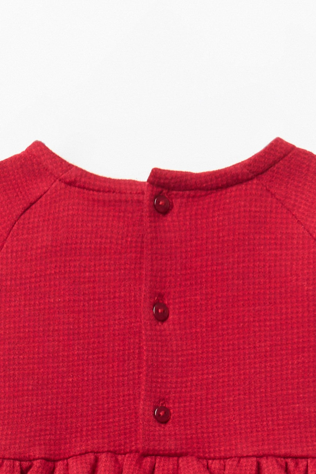 Sfera Ruffle Detail Dress - Red 3 Shaws Department Stores