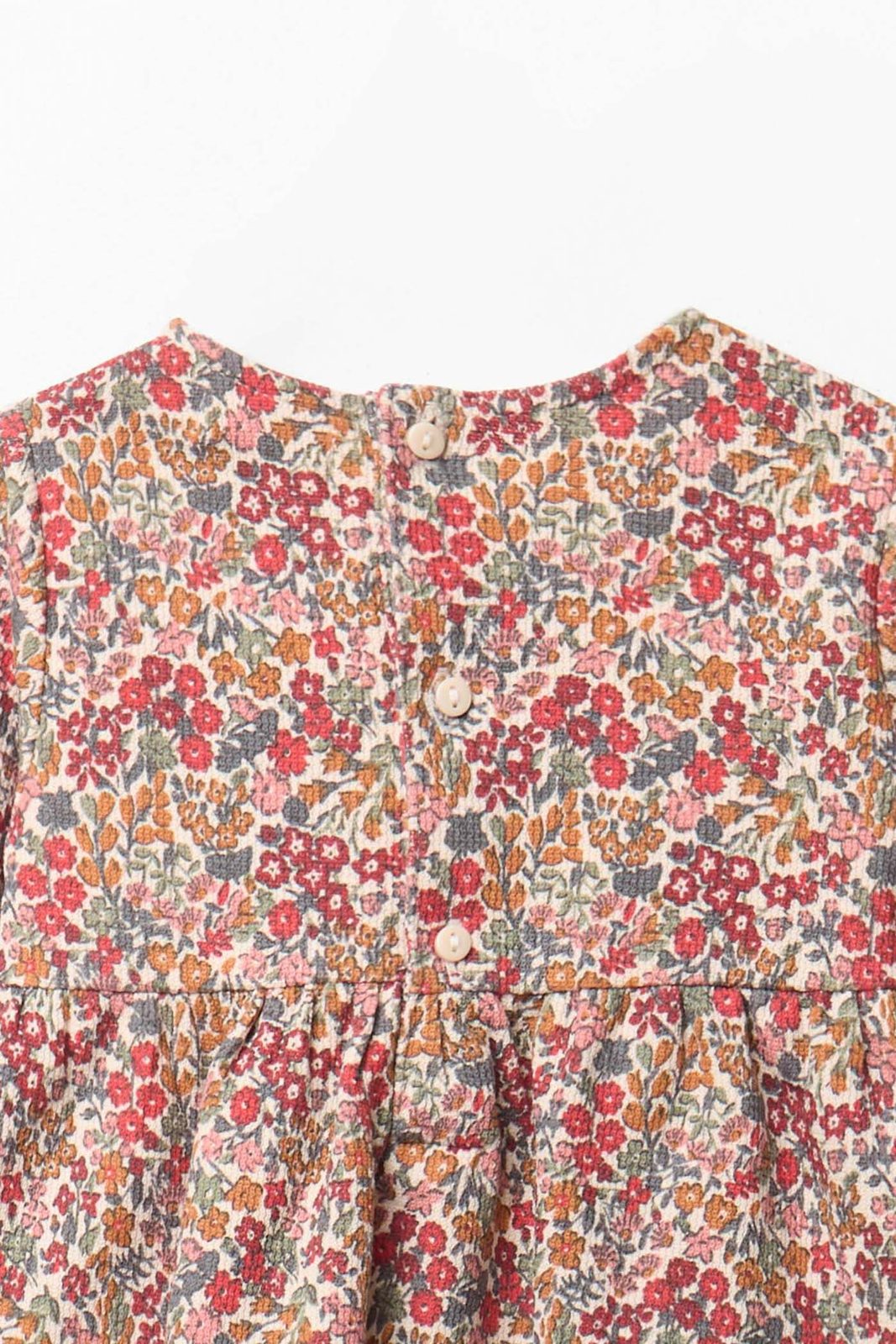 Sfera Floral Print Piqué Dress With Bow Detail - White 3 Shaws Department Stores
