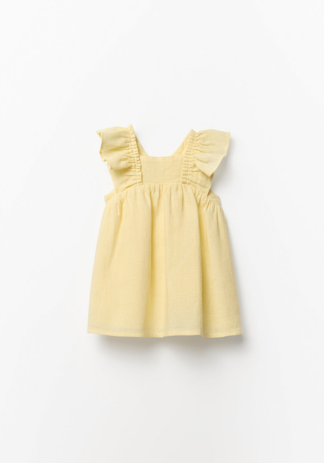 Cotton Linen Dress - Yellow