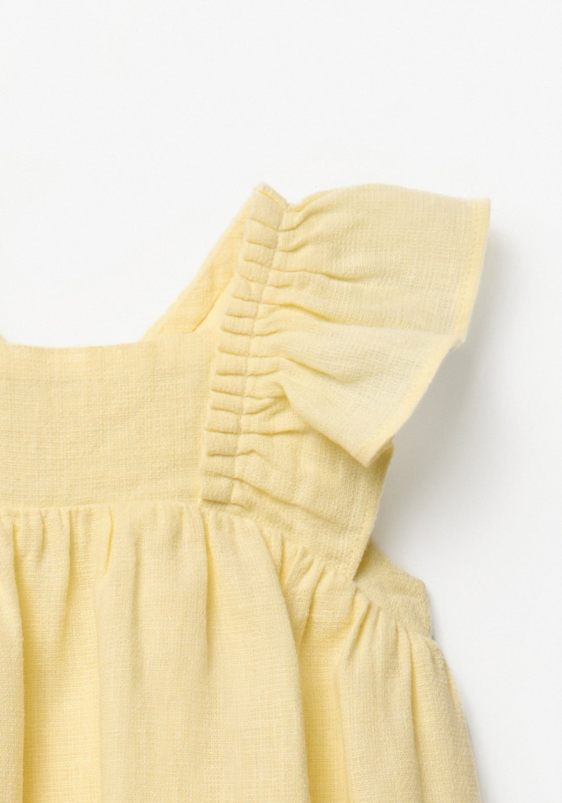 Cotton Linen Dress - Yellow