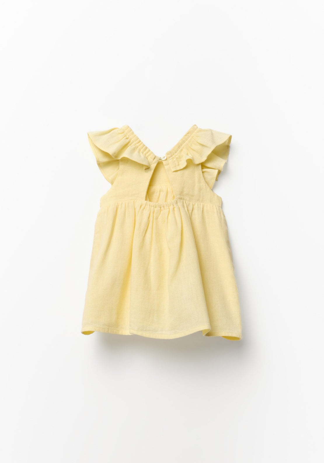Cotton Linen Dress - Yellow