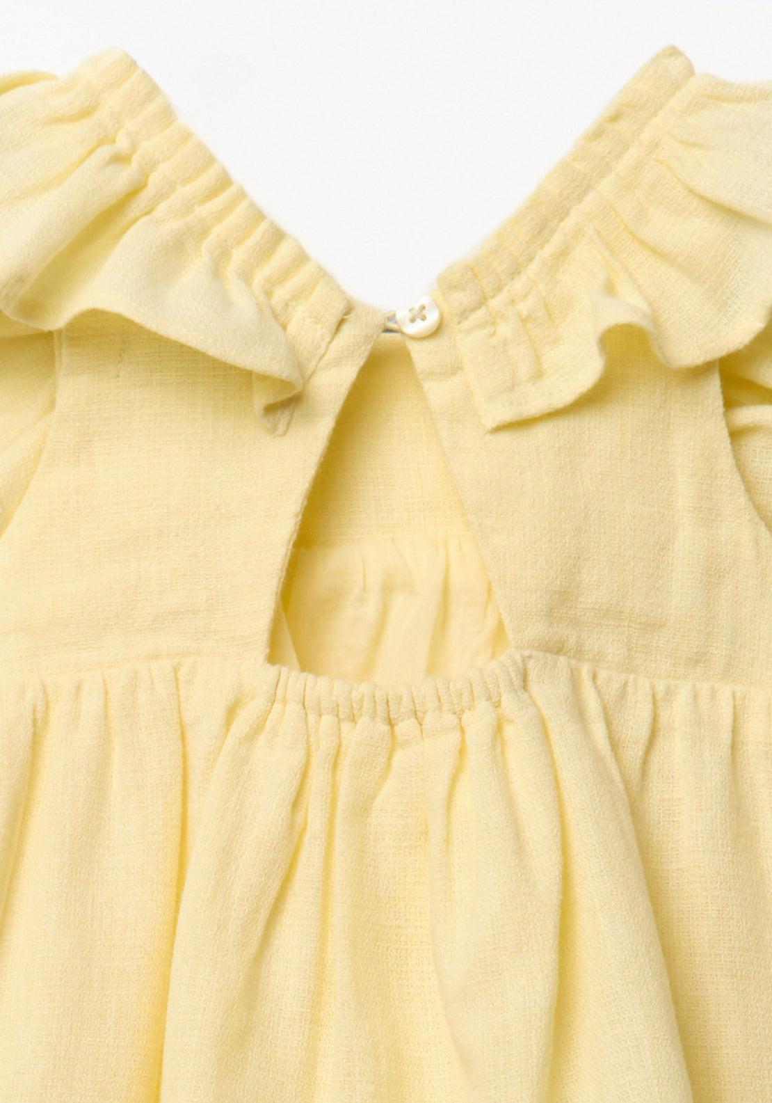 Cotton Linen Dress - Yellow