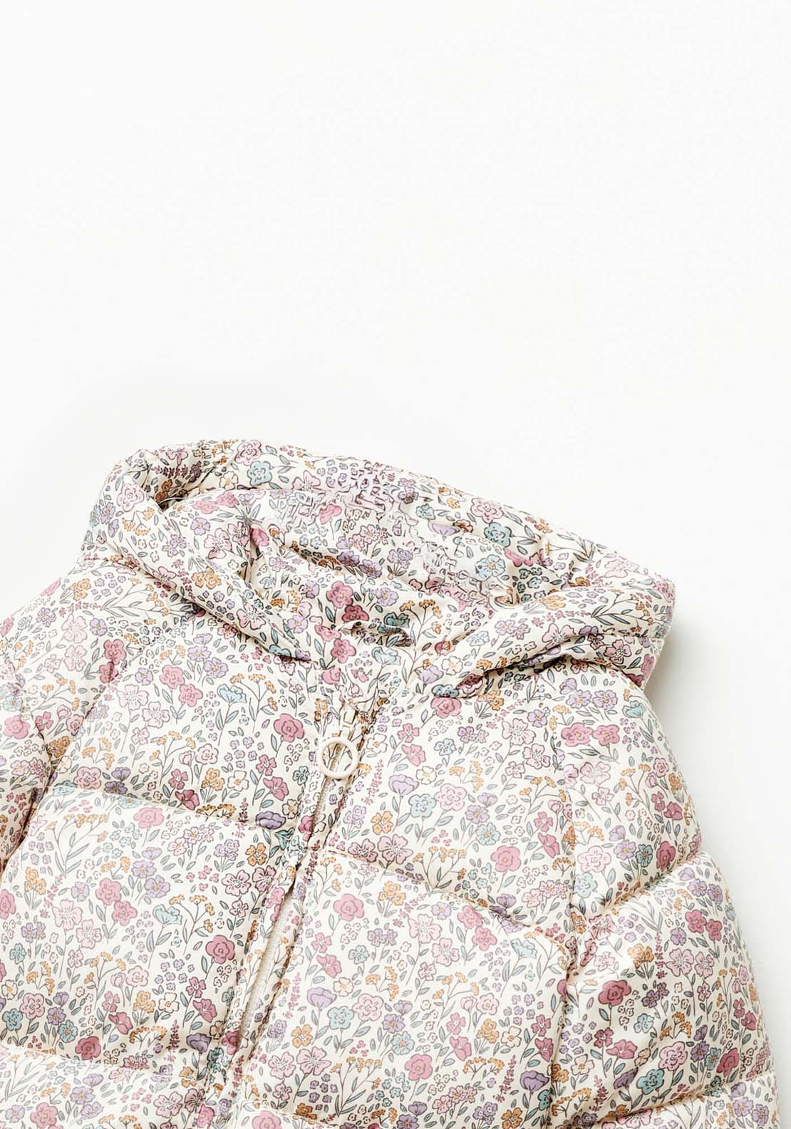 Sfera Floral Puffer Jacket - Beige 2 Shaws Department Stores