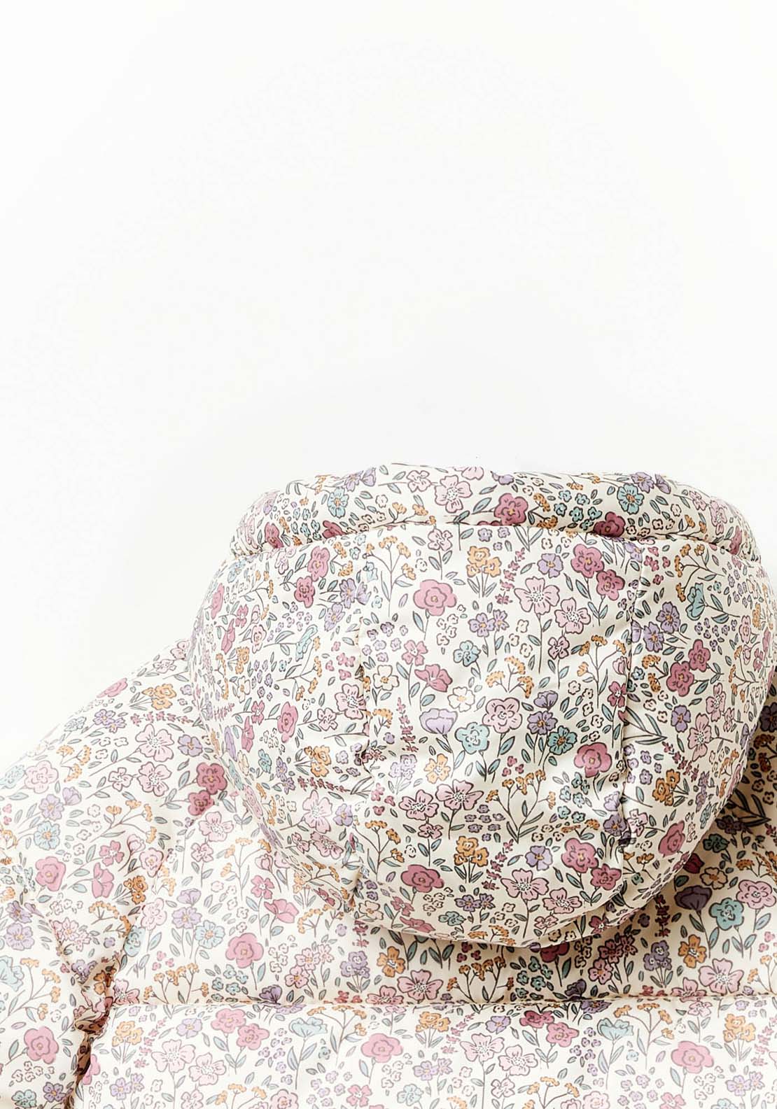 Sfera Floral Puffer Jacket - Beige 4 Shaws Department Stores