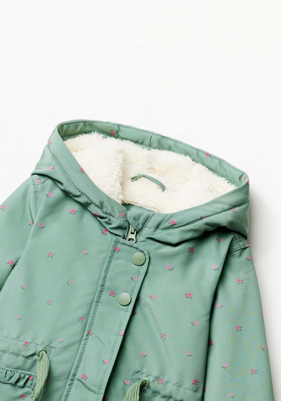 Sfera Plain Coat - Green 2 Shaws Department Stores