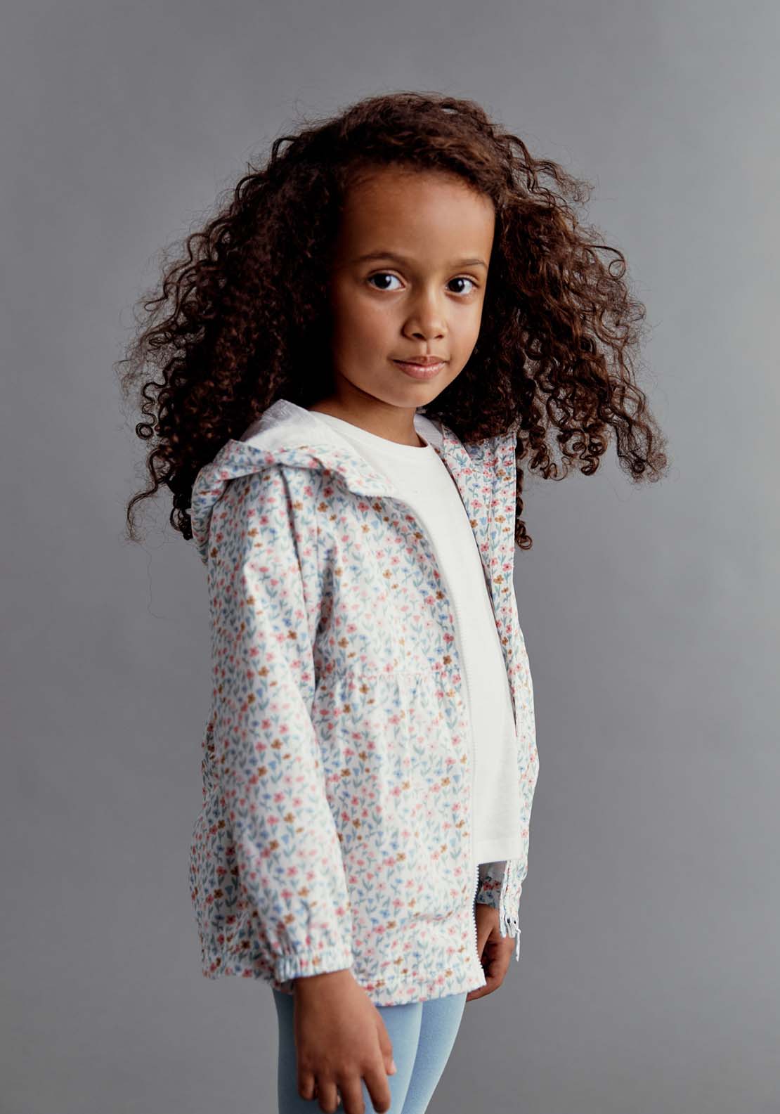 Sfera Floral-print coat - Ecru 1 Shaws Department Stores