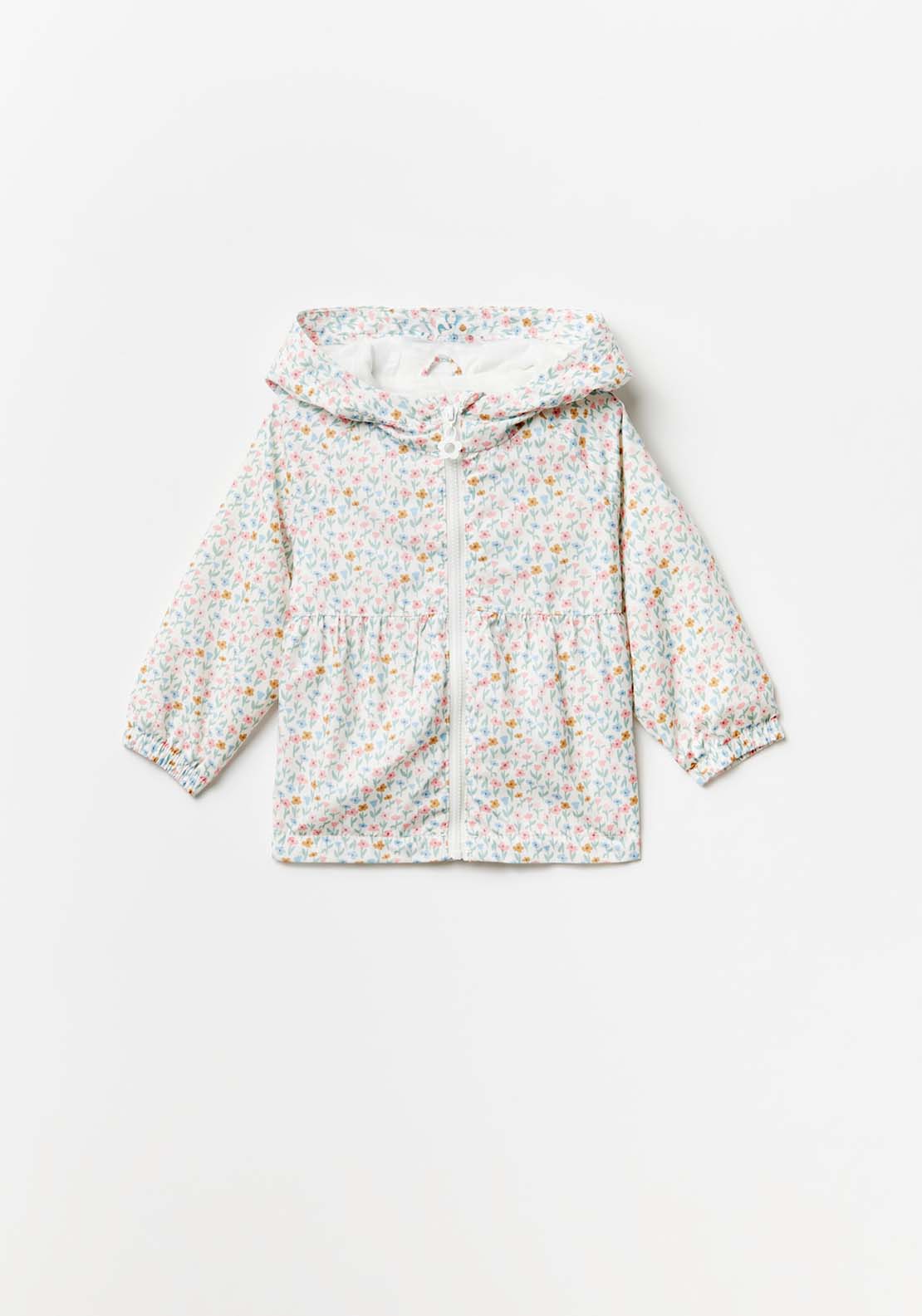 Sfera Floral-print coat - Ecru 4 Shaws Department Stores