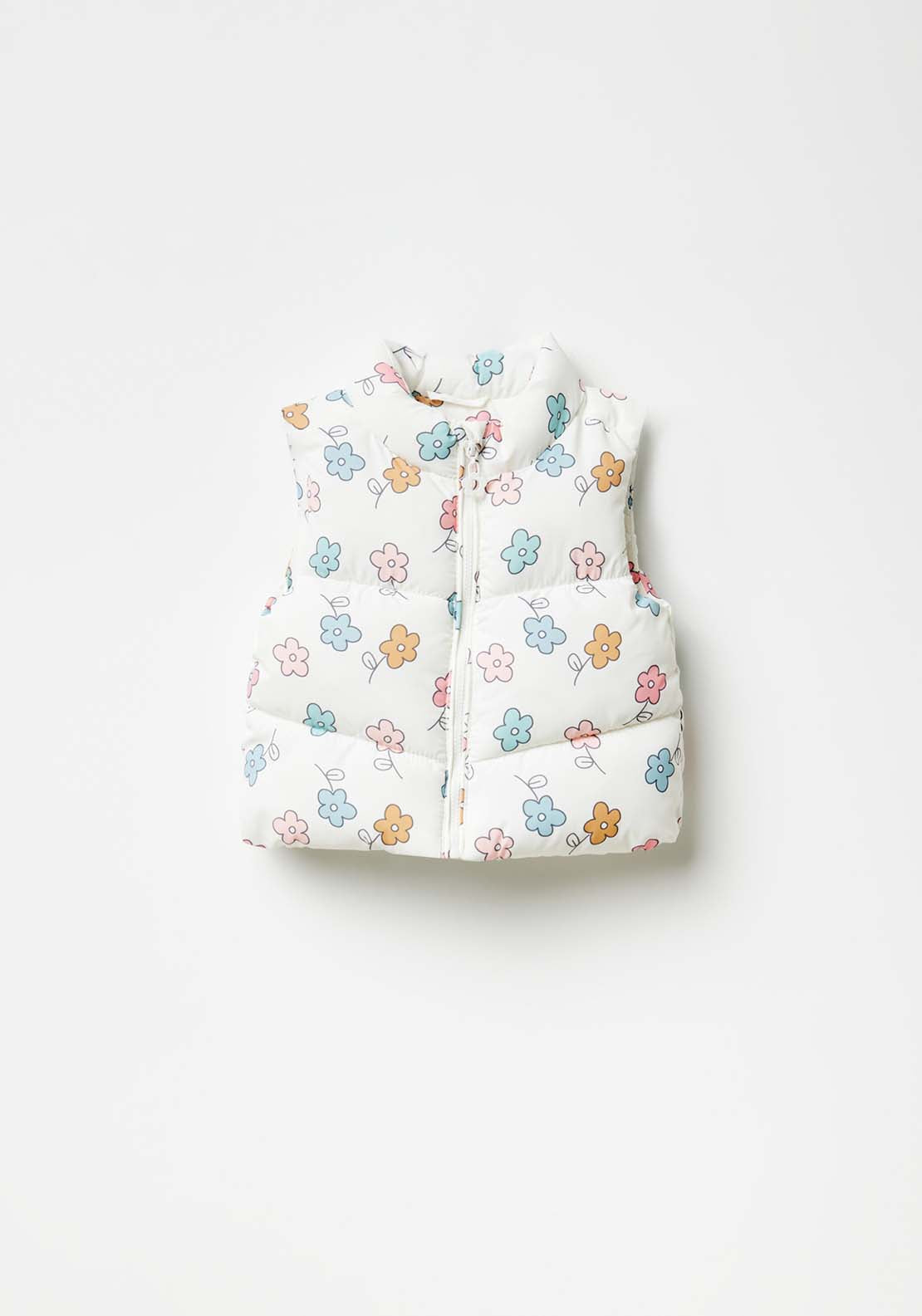 Sfera Floral gilet - Ecru 3 Shaws Department Stores