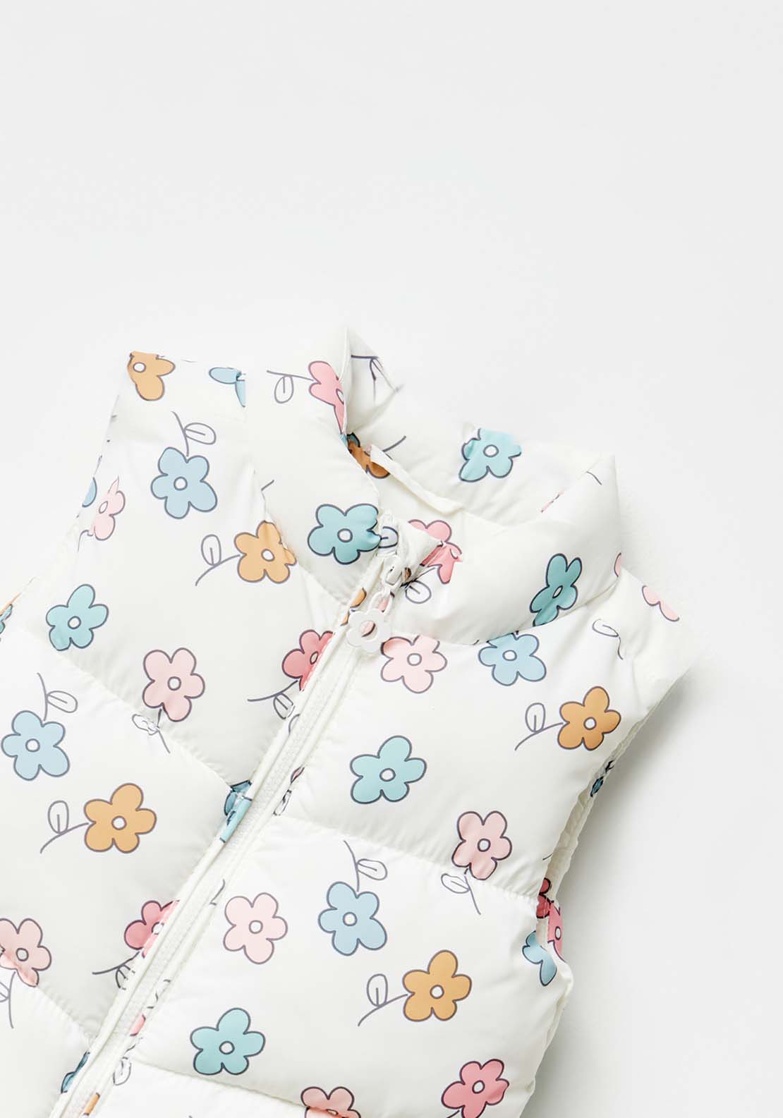 Sfera Floral gilet - Ecru 4 Shaws Department Stores