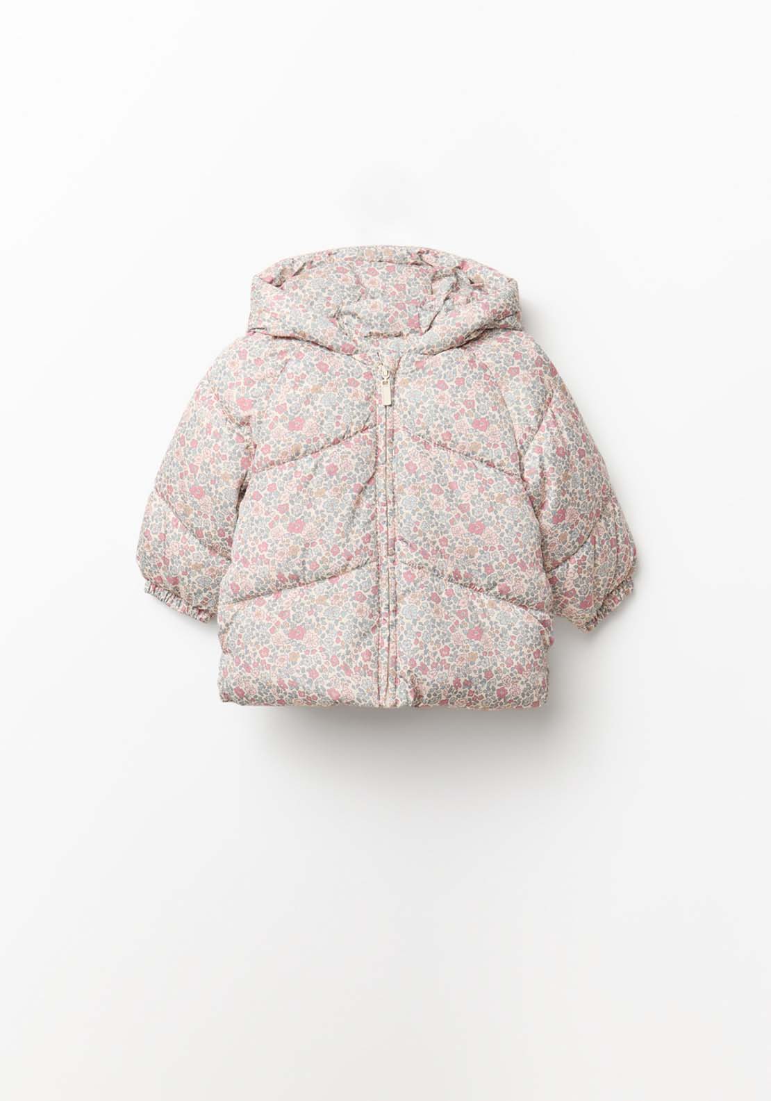 Hooded Puffer Jacket - Cream Ivory