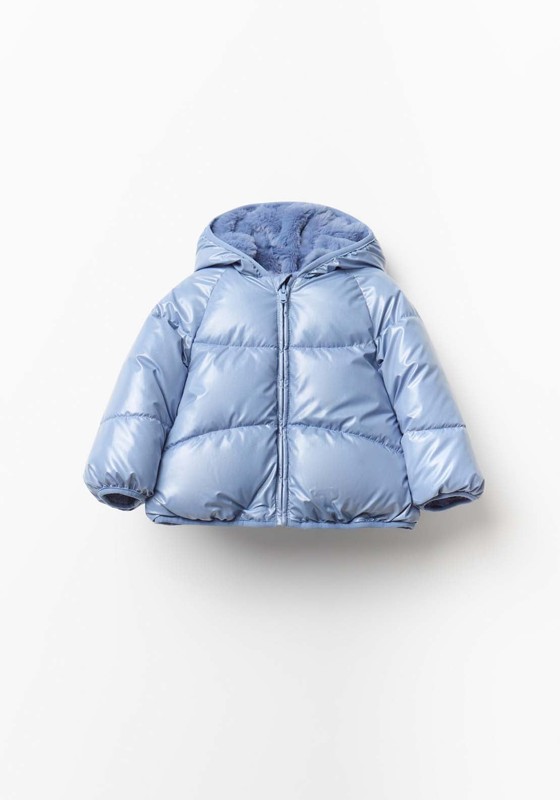 Reversible Glitter Coat - Blue