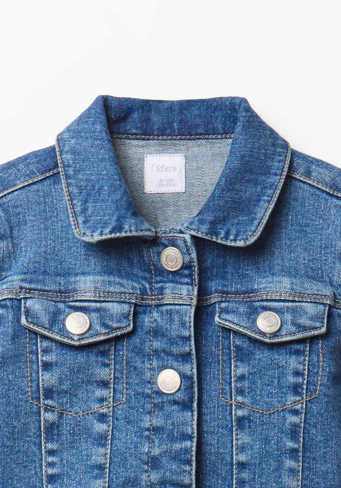 Plain Denim Jacket - Denim Medium Wash